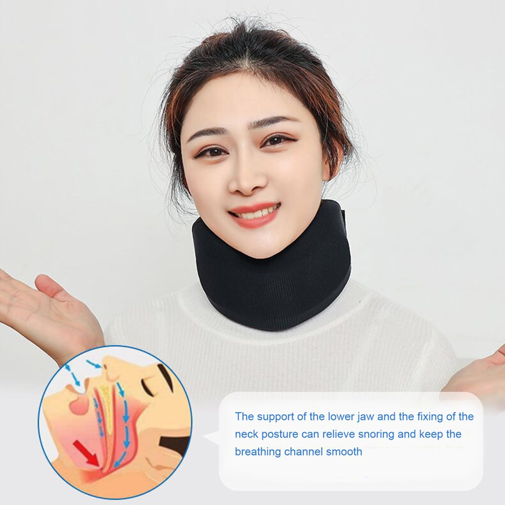 Neck Brace Soft Breathable Pain Relief Posture Correction Anti-Snoring Support Cervical Collar Ergonomic Neck Protector Brace for Sleeping, Adjustable Neck Support Brace Light Green S