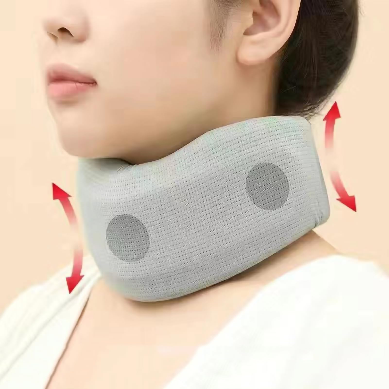 Neck Brace Soft Breathable Pain Relief Posture Correction Anti-Snoring Support Cervical Collar Ergonomic Neck Protector Brace for Sleeping, Adjustable Neck Support Brace Light Green S