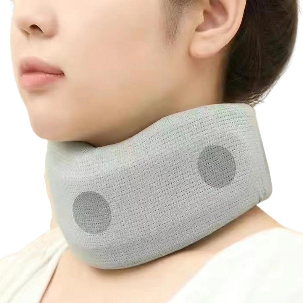 Neck Brace Soft Breathable Pain Relief Posture Correction Anti-Snoring Support Cervical Collar Ergonomic Neck Protector Brace for Sleeping, Adjustable Neck Support Brace Light Green S